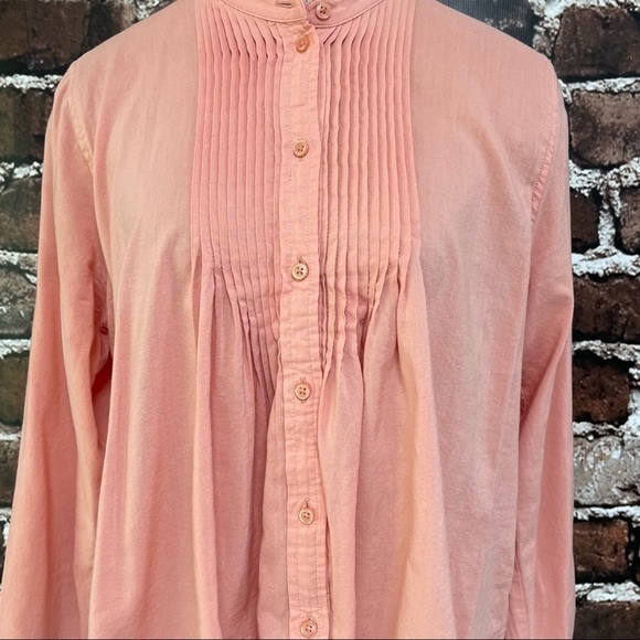 Lucky Brand Top Blouse Shirt Boho Peasant Pink Shirt Size Medium - Picture 3 of 10